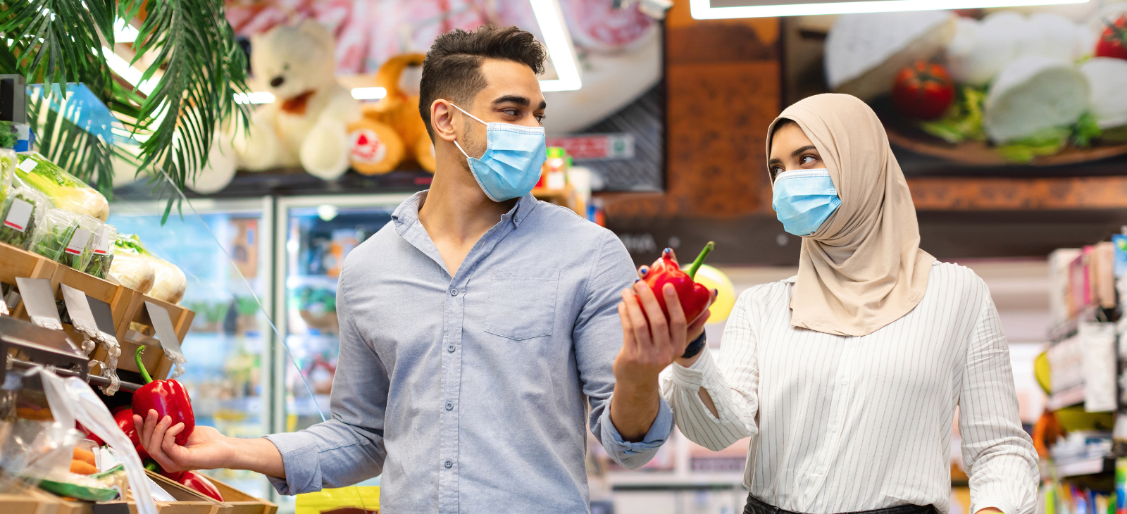 Customer buying product from al maya supermarket