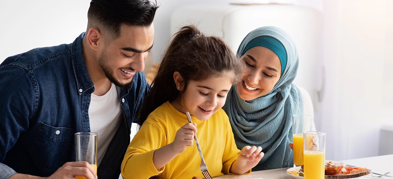 A child enjoying a healthy meal with good nutrition

