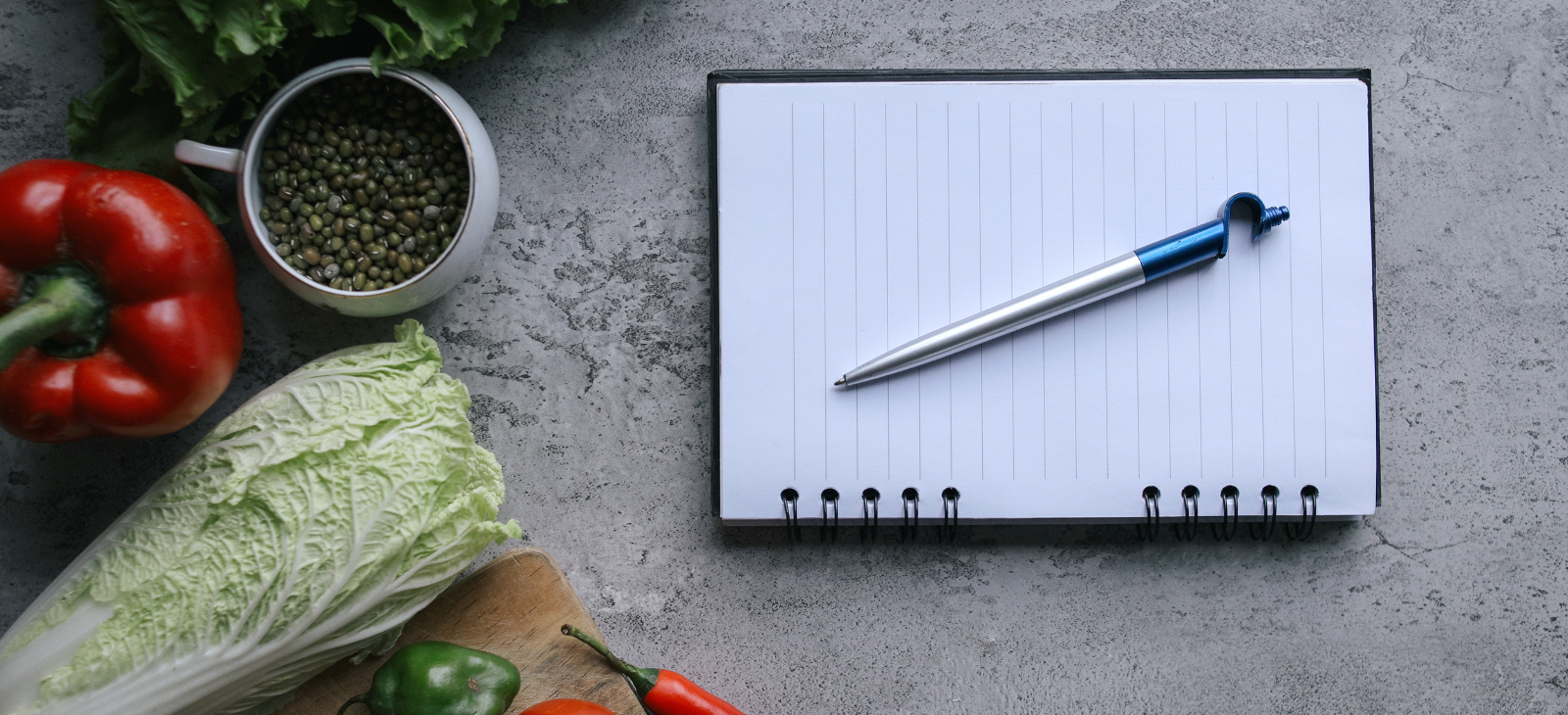 Grocery vegetable with list