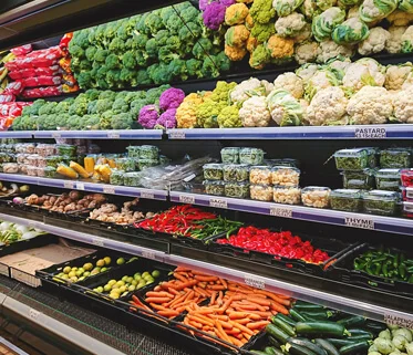 Vegetable counter in Supermarket